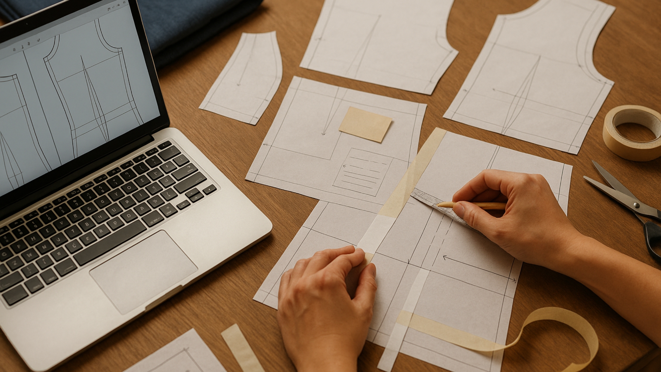 Posso ajustar moldes PDF impressos