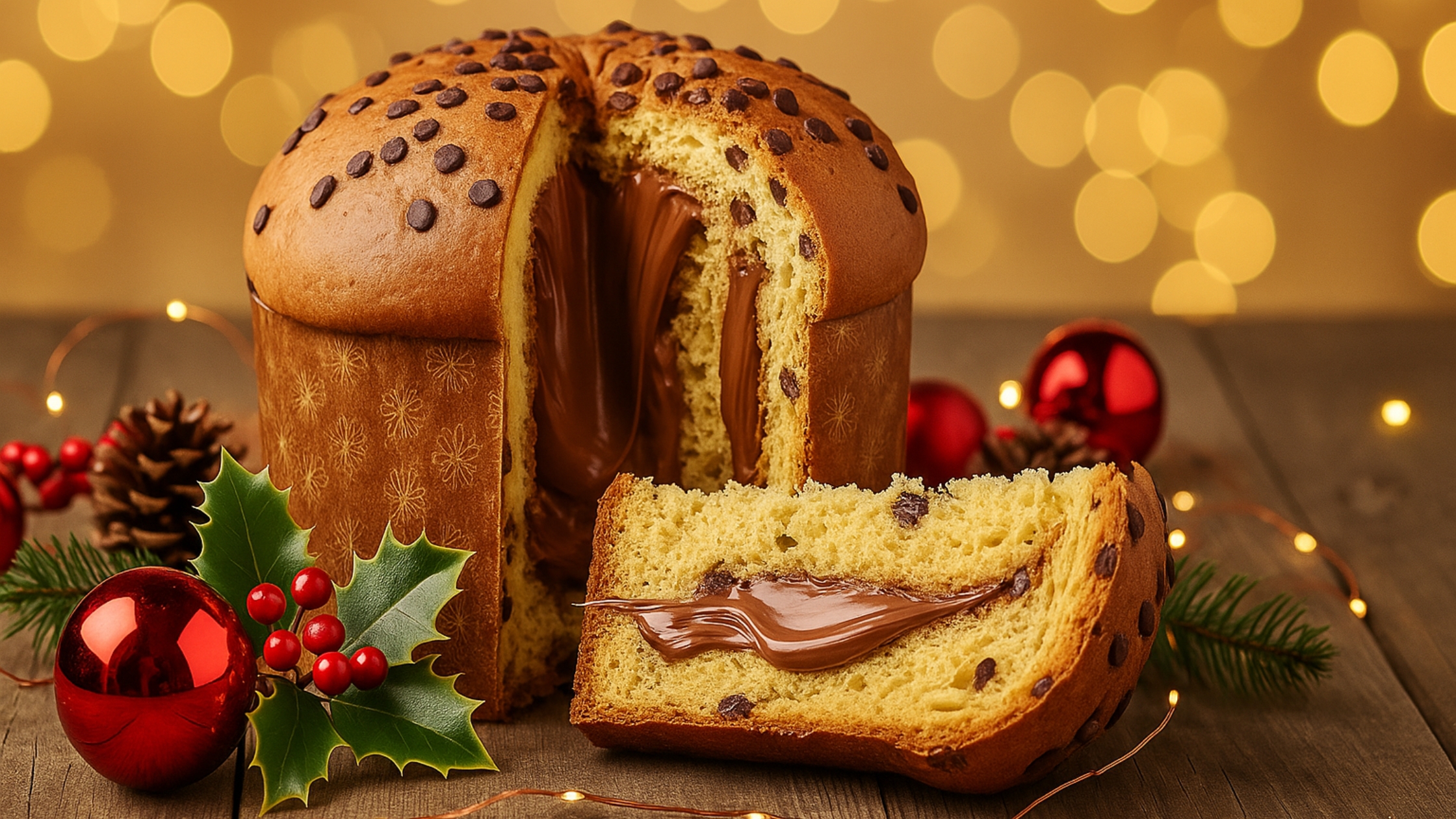 Receita de Chocotone Recheado com Nutella