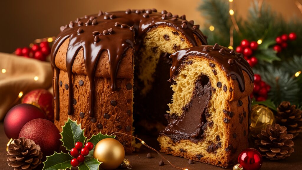 Receita de Panetone Trufado com Ganache de Chocolate