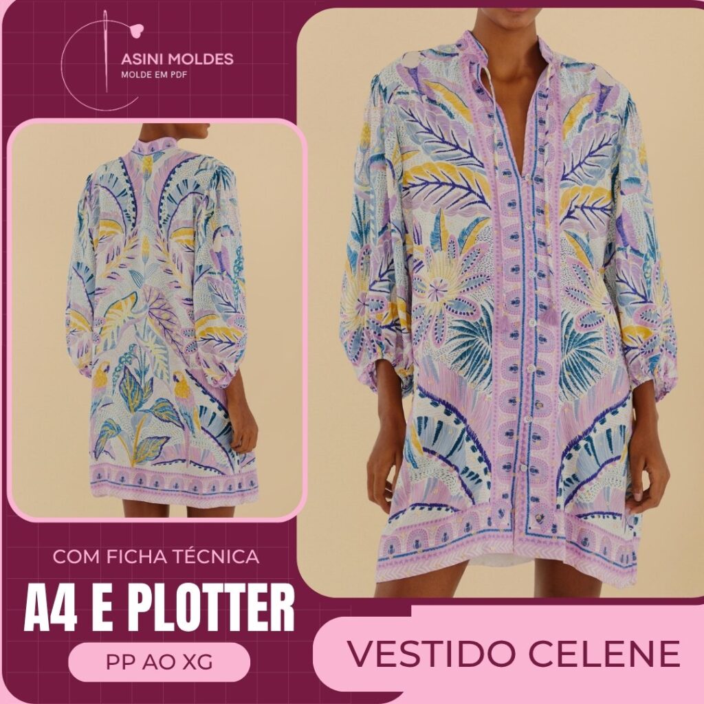 VESTIDO BOHO CELENE - Molde em PDF