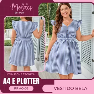 Vestido Bela - Molde em PDF