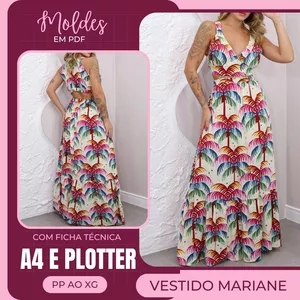 Vestido Mariane - Molde em PDF