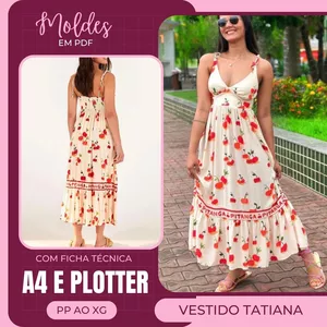Vestido Tatiana - Molde em PDF