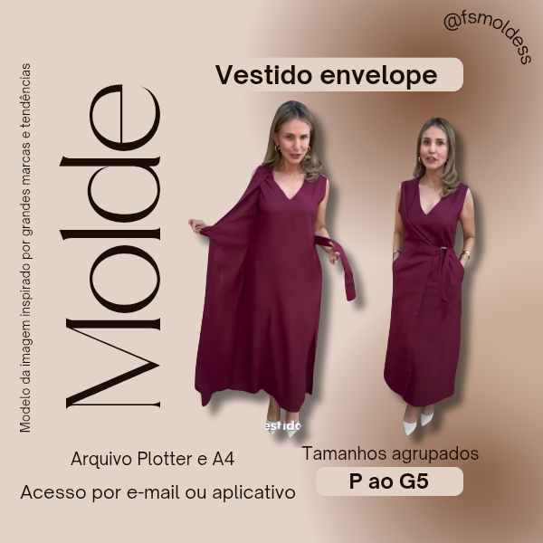 Molde Vestido Envelope