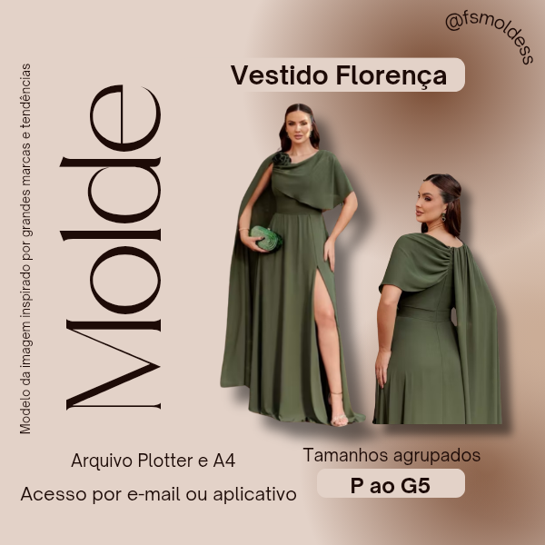 Molde Vestido Florença