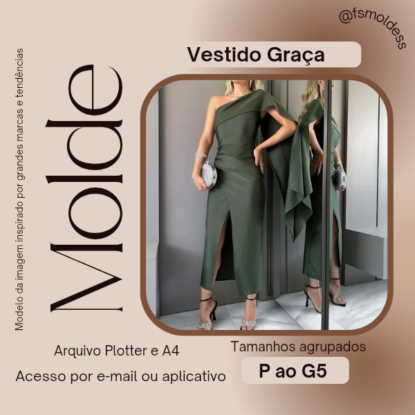 Molde Vestido Graça