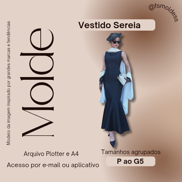 Molde Vestido Sereia