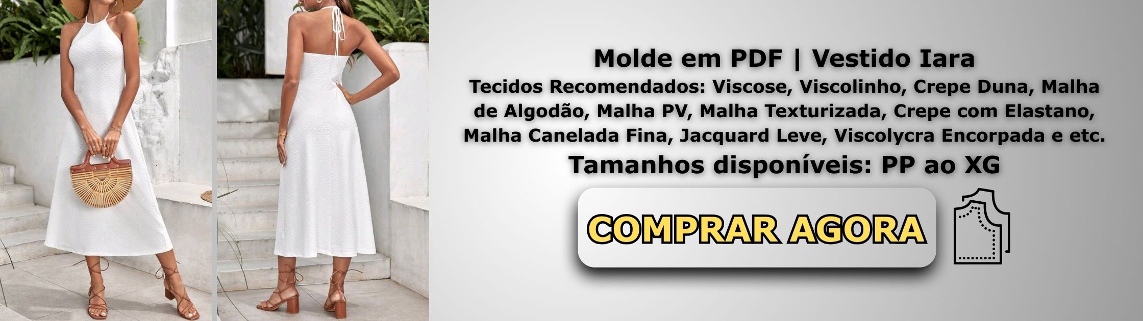 Molde em PDF Vestido Iara Banner de Vendas