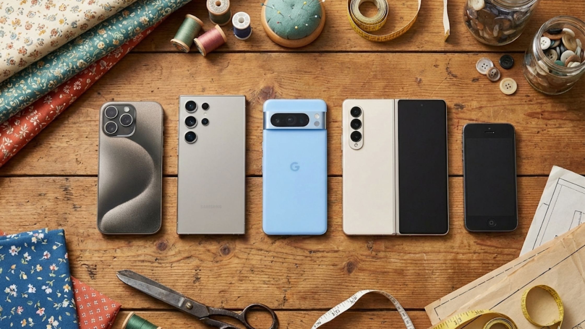 Melhores celulares para costureiras que utilizam moldes para costura comparados em mesa de costura profissional