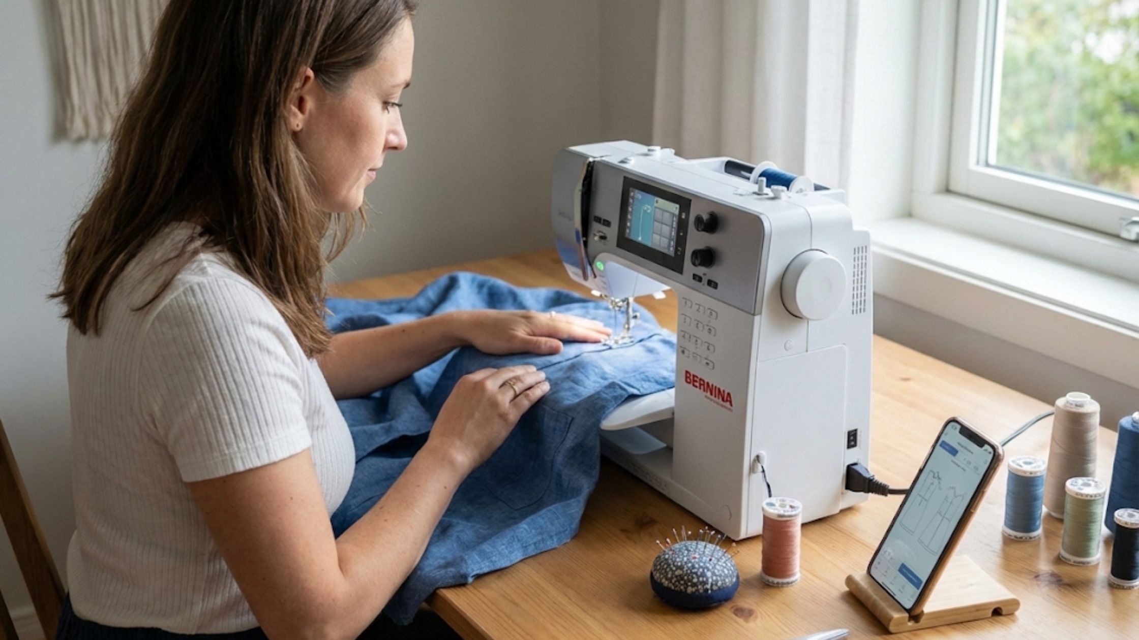 Apps indispensáveis para costureiras em 2026 sendo usados para aumentar a produtividade