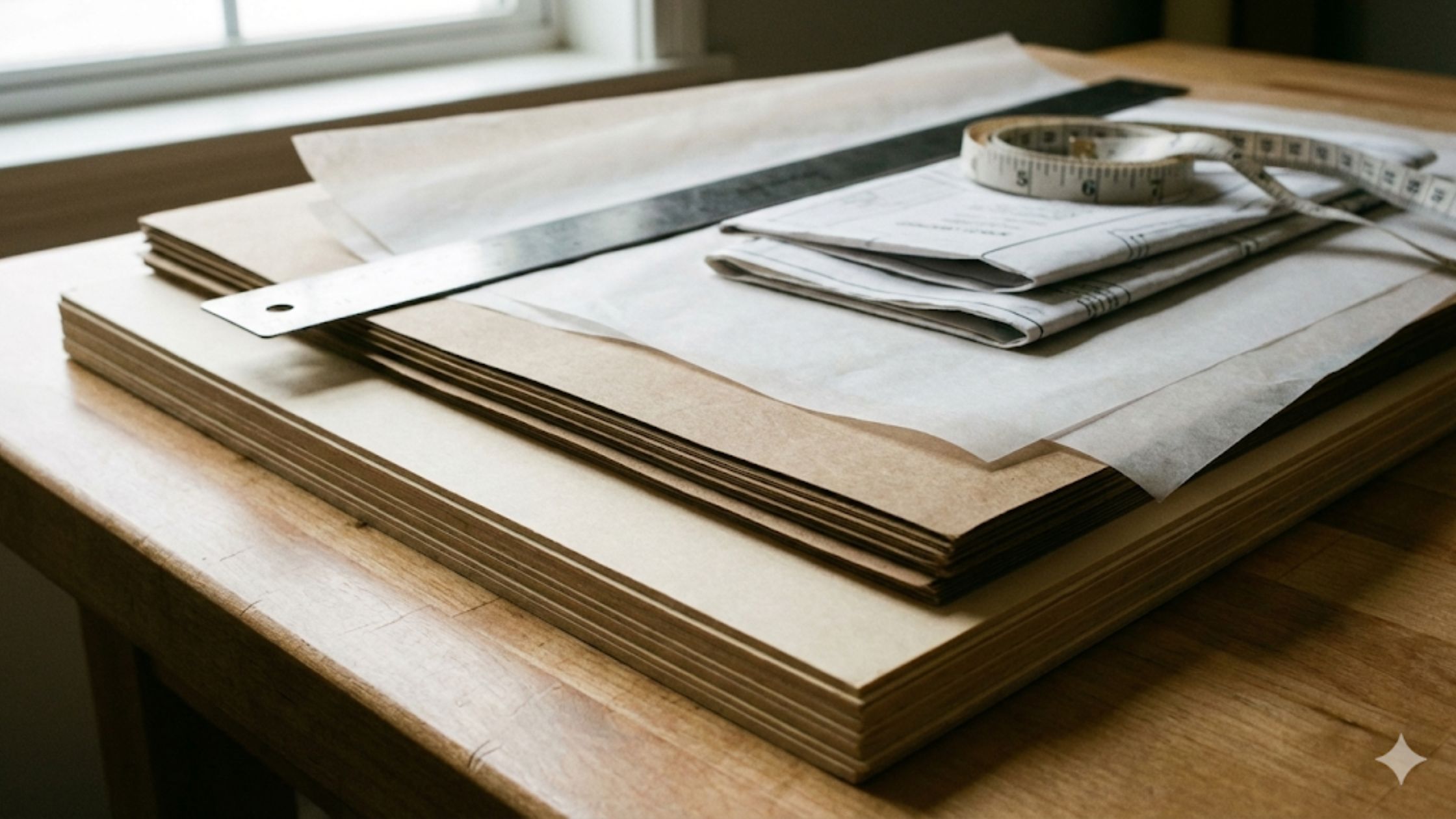 Tipos de papel ideais para moldes de costura com diferentes gramaturas