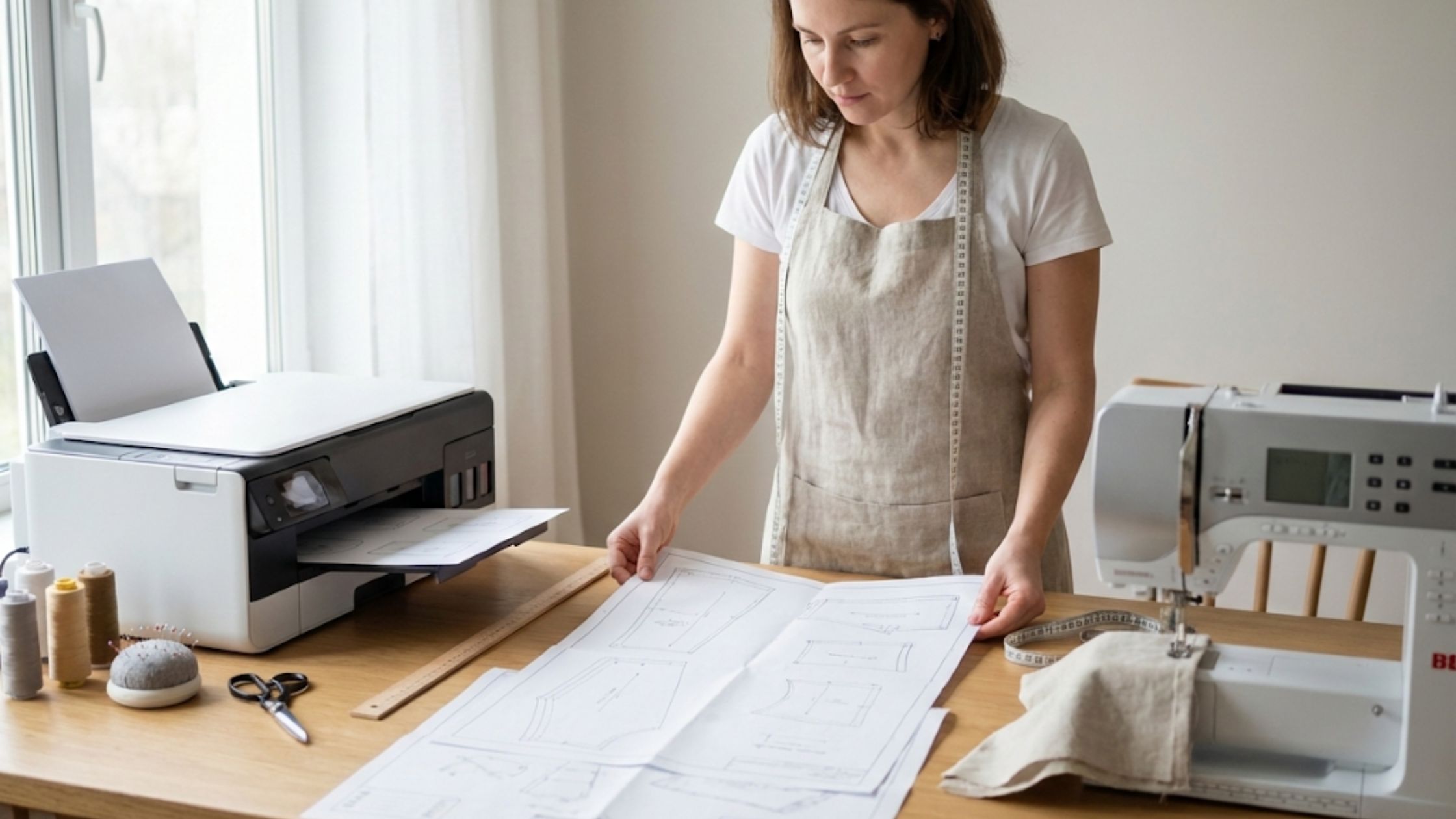 Como escolher a melhor impressora para moldes de costura garantindo precisão e escala correta