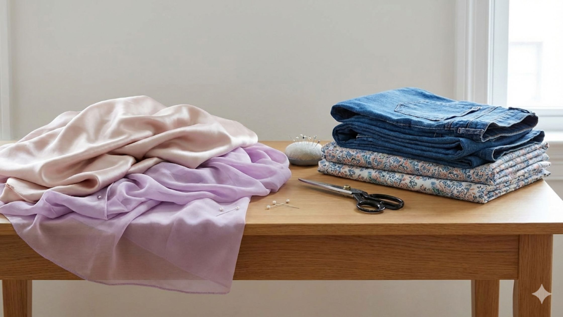 Melhores tecidos para iniciantes em contraste com tecidos difíceis de costurar