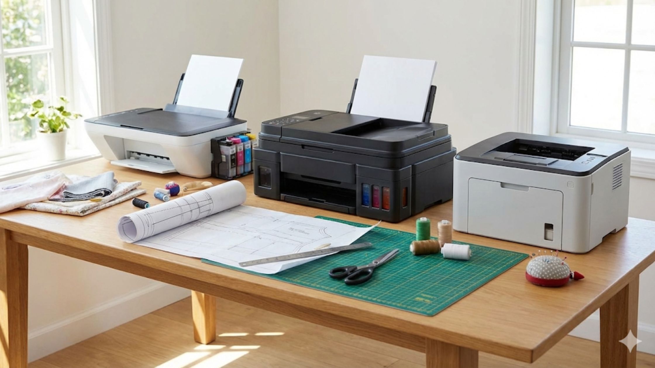 Como escolher a melhor impressora para moldes de costura entre diferentes tipos de impressoras