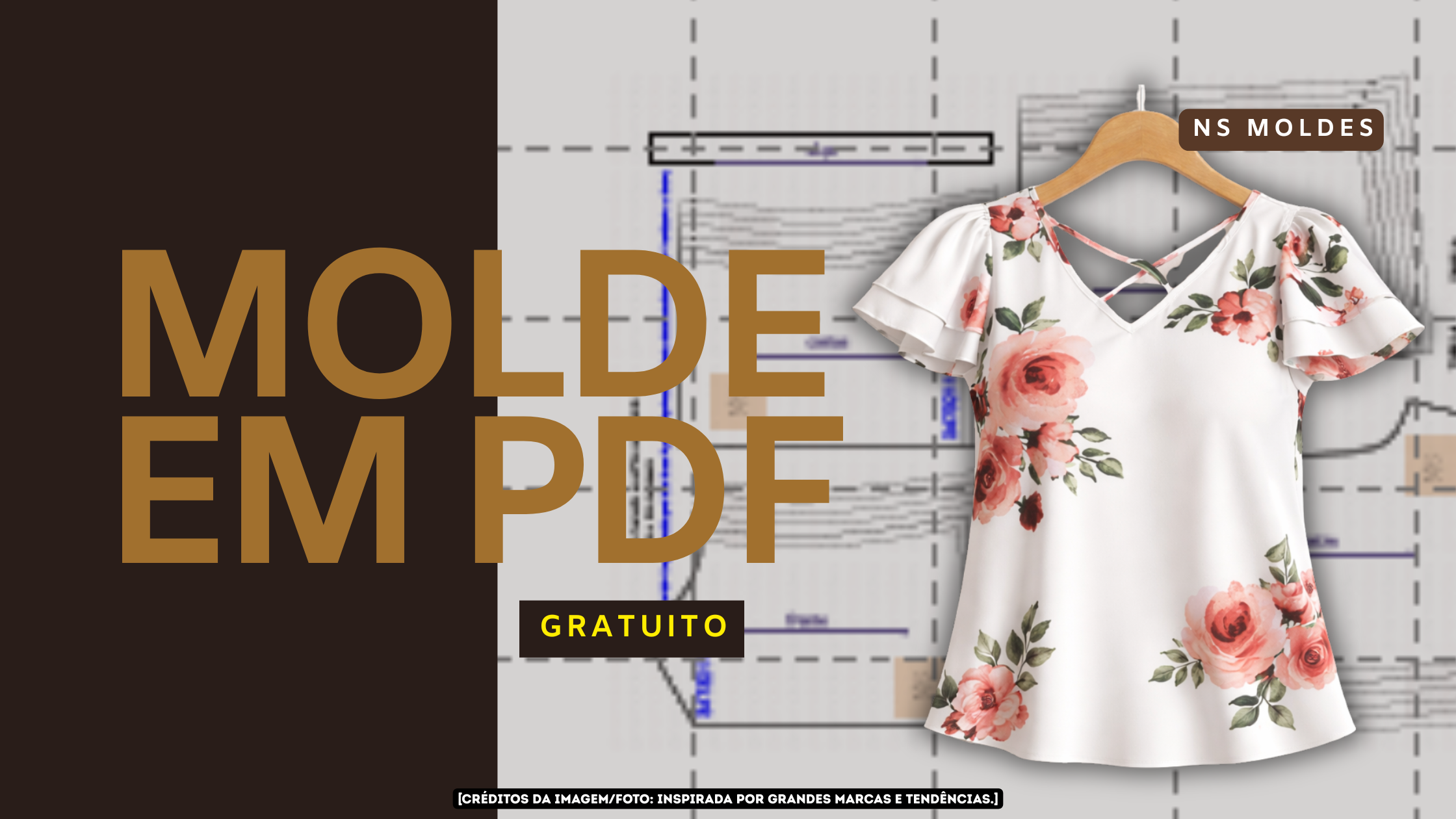 Baixar Molde em PDF Blusa com Manga Godê (P ao G5)