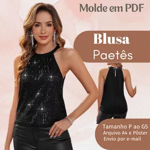 MOLDE EM PDF BLUSA PAETÊS