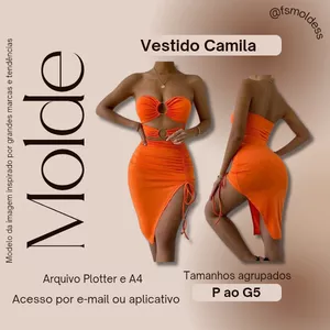 Molde Vestido Camila [P ao G5]