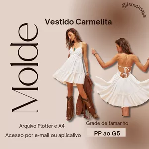 Molde Vestido Carmelita [PP ao G5]