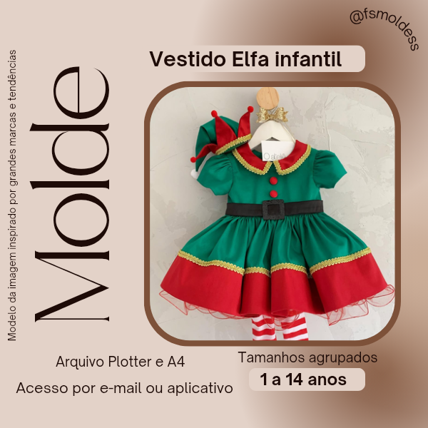 Molde Vestido Elfa