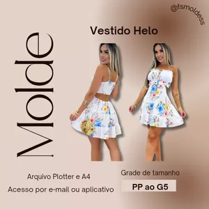 Molde Vestido Helo [PP ao G5]