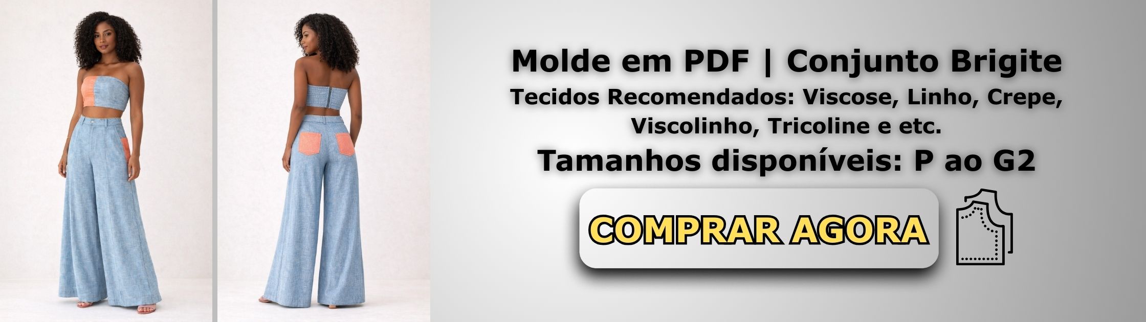 Molde em PDF Conjunto Brigite Banner de Vendas