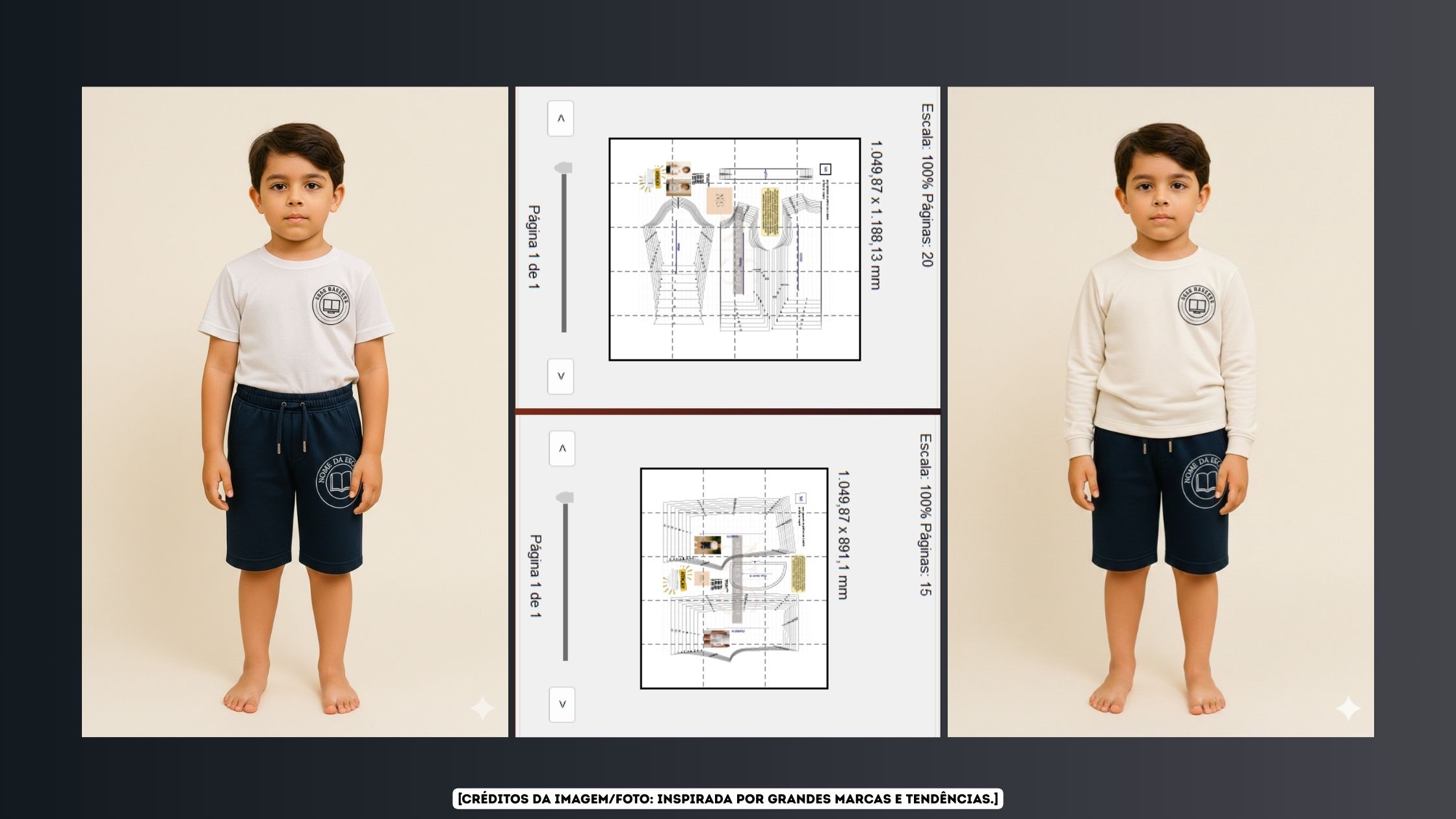 Molde em PDF – Conjunto Escolar Infantil Unissex _ Camiseta + Bermuda (2 ao 14 anos) Banner