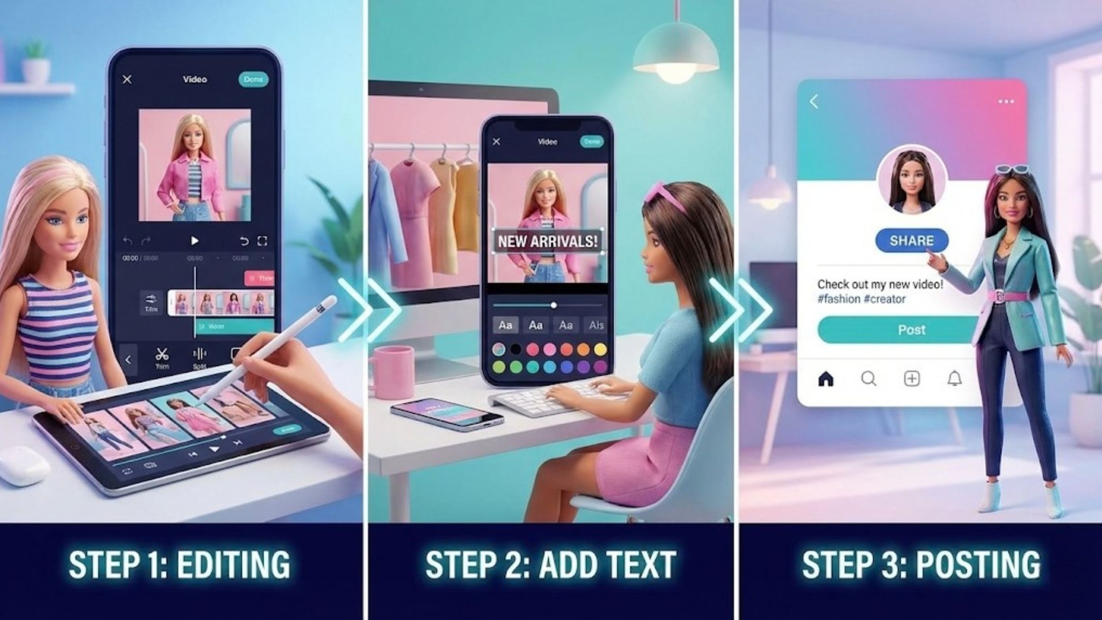 Como usar pack de vídeos de bonecas virais para criar conteúdos