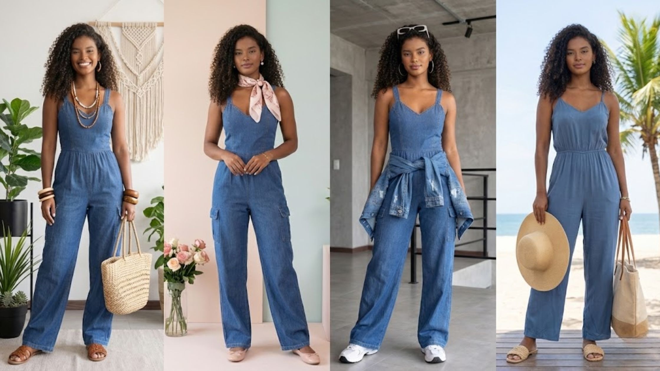 Molde em PDF Macacão Jeans Ione em proposta casual e versátil