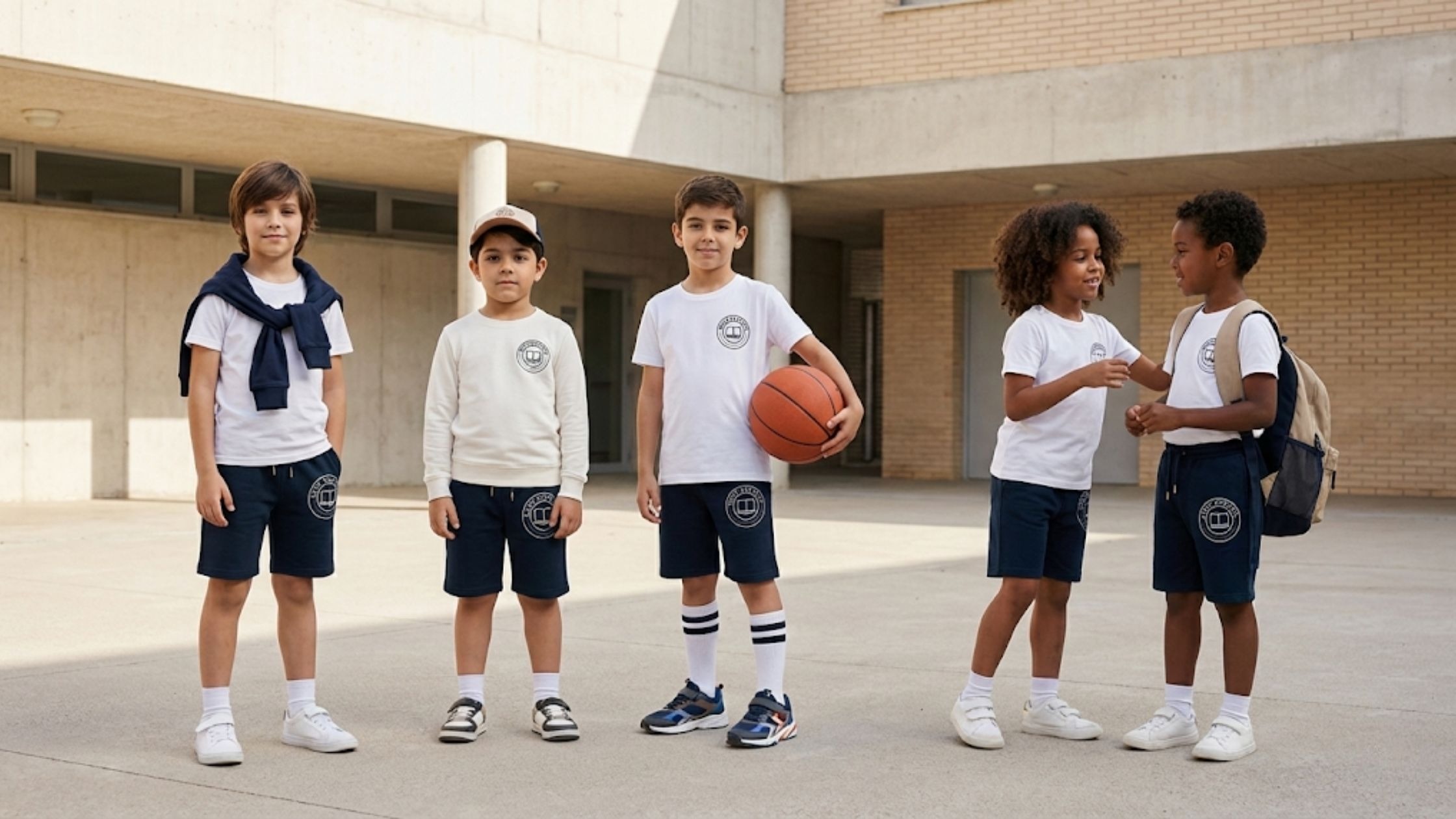 Molde em PDF Conjunto Escolar Infantil Unissex em diferentes estilos