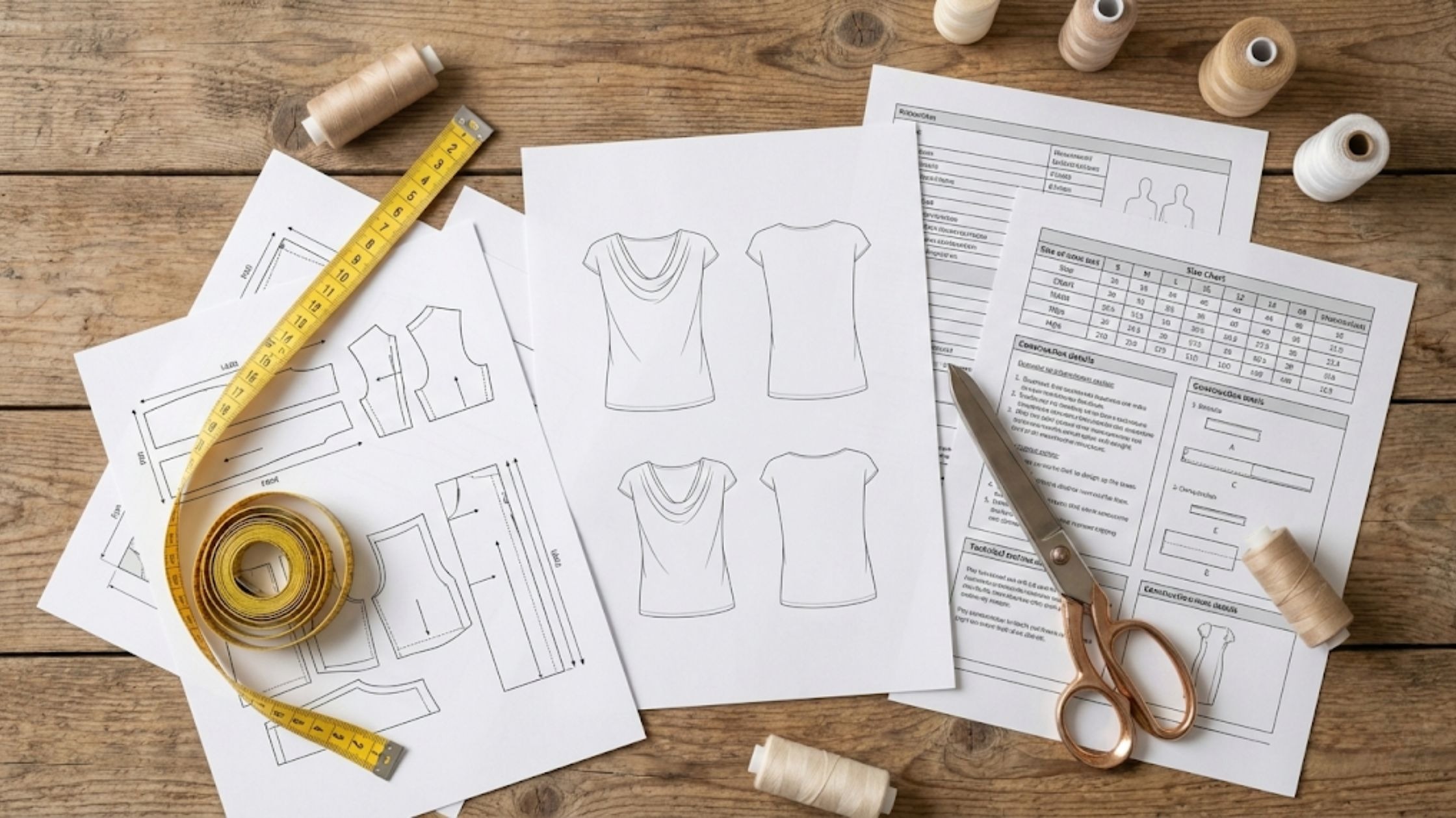 Molde em PDF Blusa Hilda em formato A4 e plotter com ficha técnica