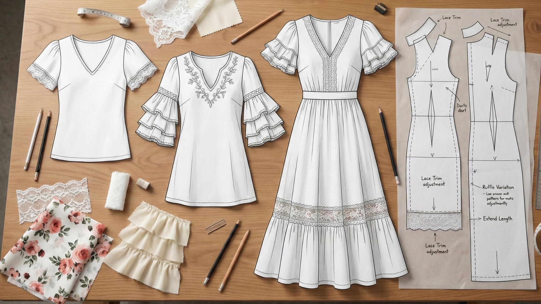 Molde em PDF Gratuito: Blusa com Manga Godê (P ao G5) adaptado em diferentes versões