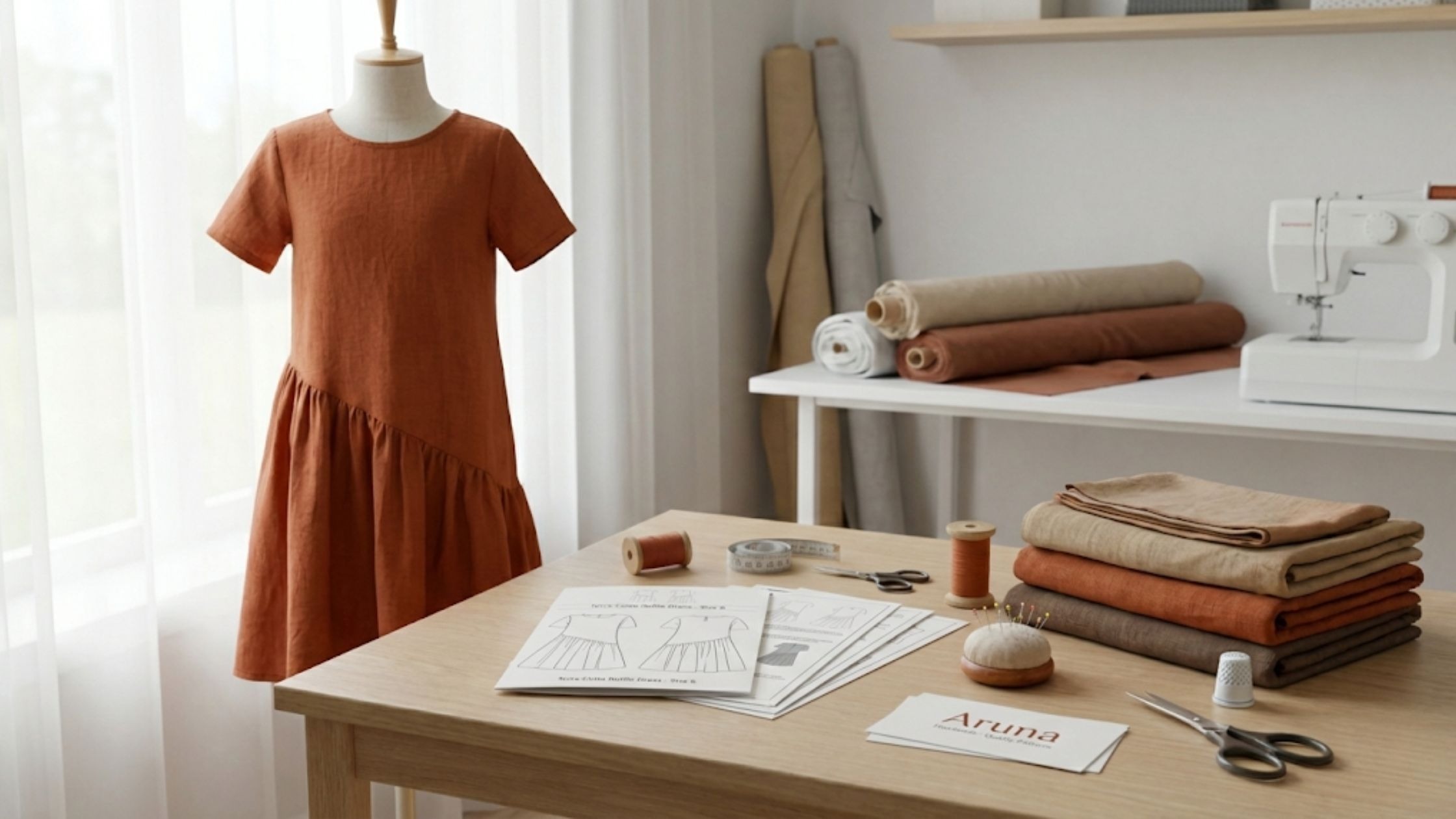 Molde em PDF Vestido Aruna Infantil com qualidade profissional