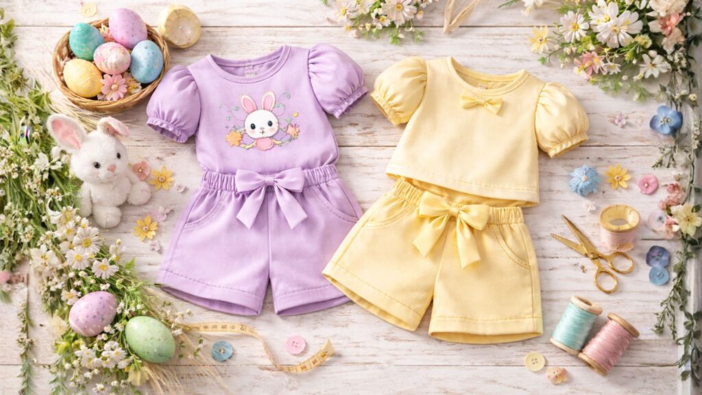 Molde Conjunto Infantil Temático de Páscoa (2 ao 14 anos)