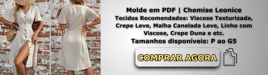 Molde em PDF Chemise Leonice Banner de Vendas