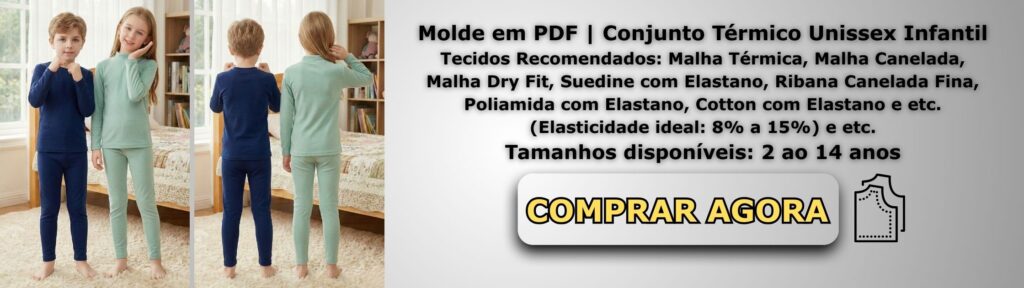 Molde em PDF Conjunto Térmico Unissex Infantil Banner de Vendas