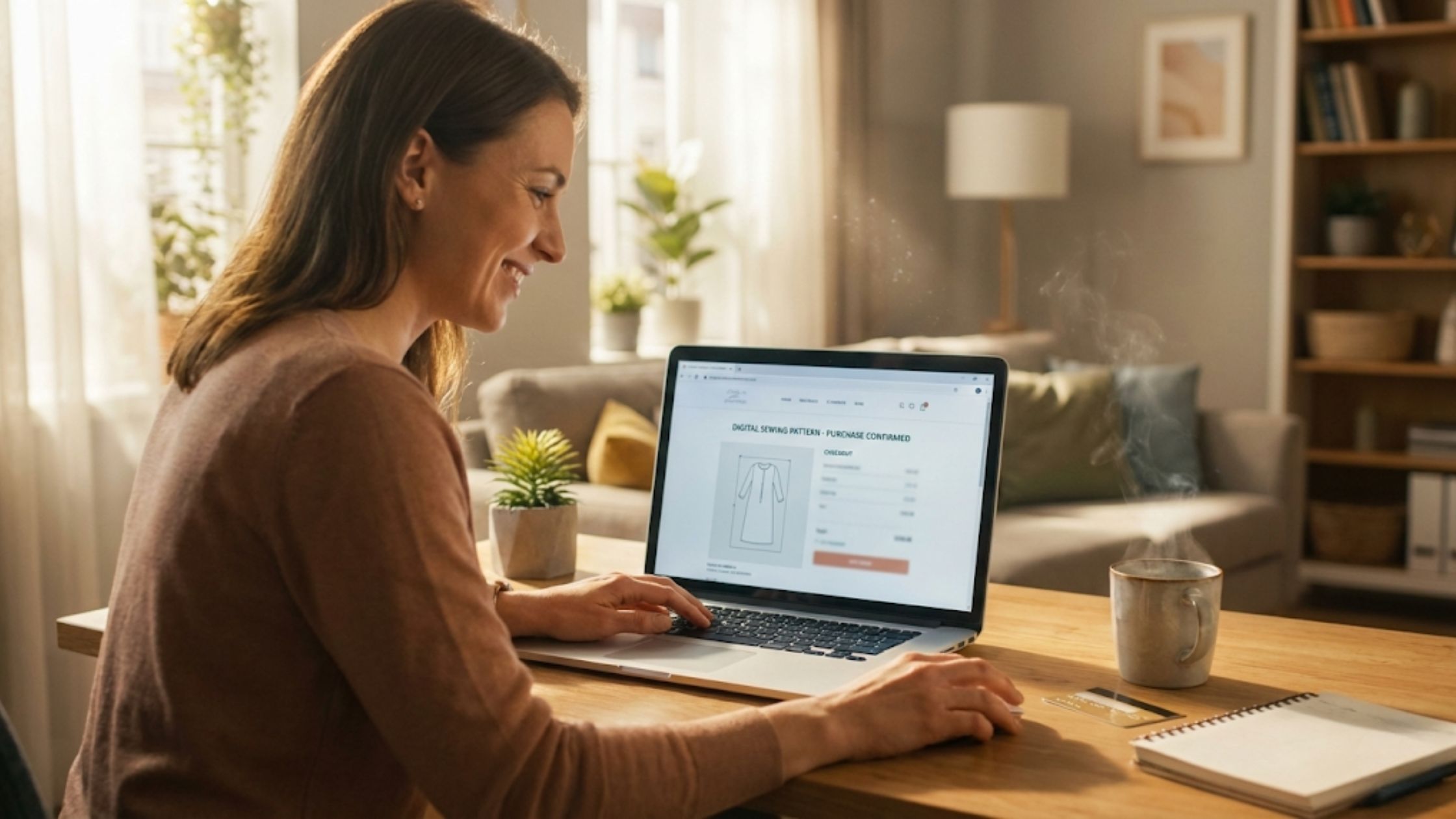 Molde em PDF Conjunto Térmico George sendo comprado online