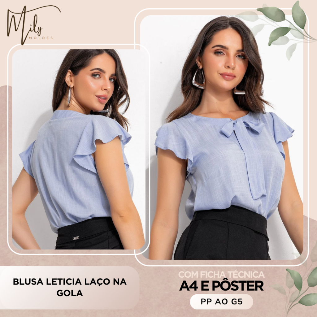 Blusa Leticia Laço na Gola