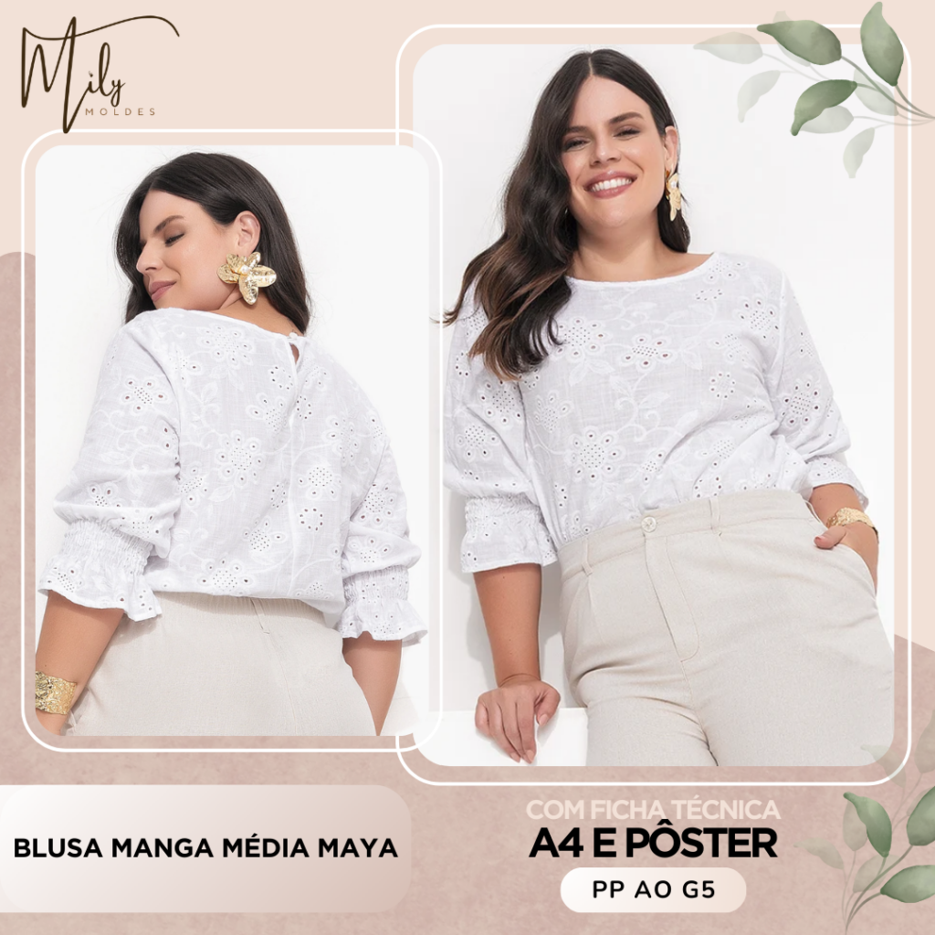 Blusa Manga Média Maya