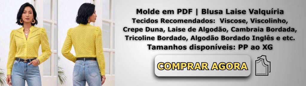 Molde em PDF Blusa Laise Valquíria Banner de Vendas