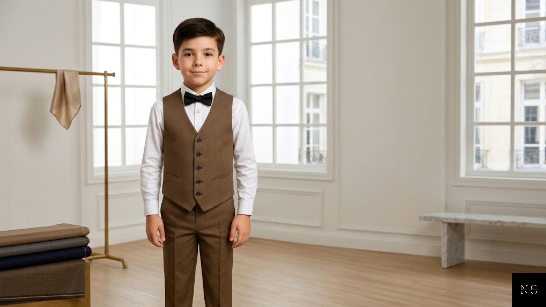 Molde em PDF Colete Social Romero Infantil em modelo infantil elegante