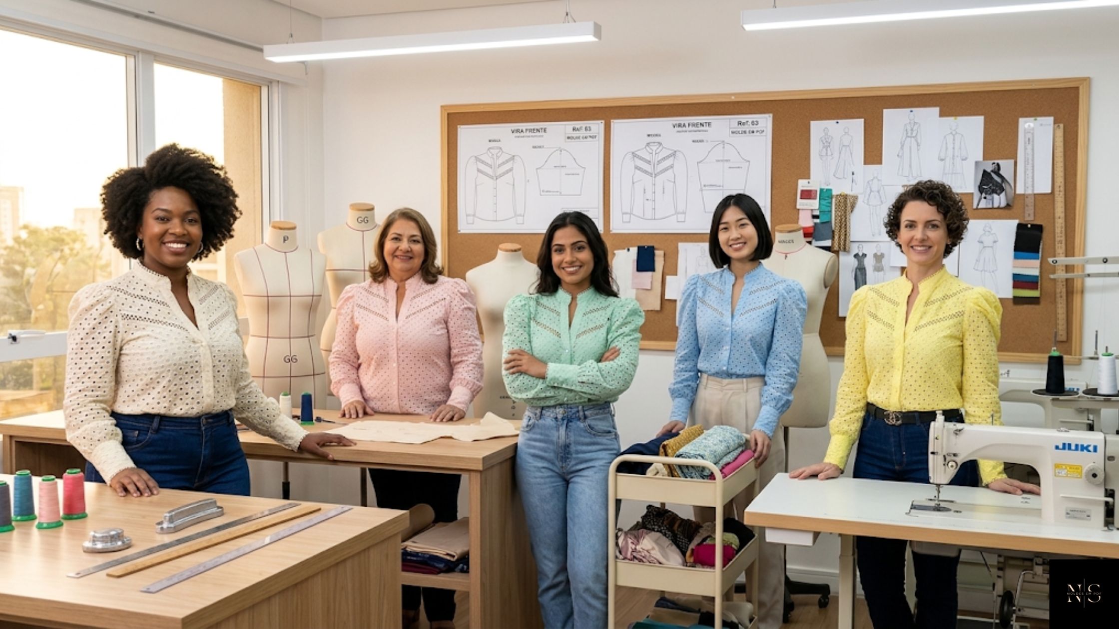 Molde em PDF Blusa Laise Valquíria valorizando diferentes tipos de corpo