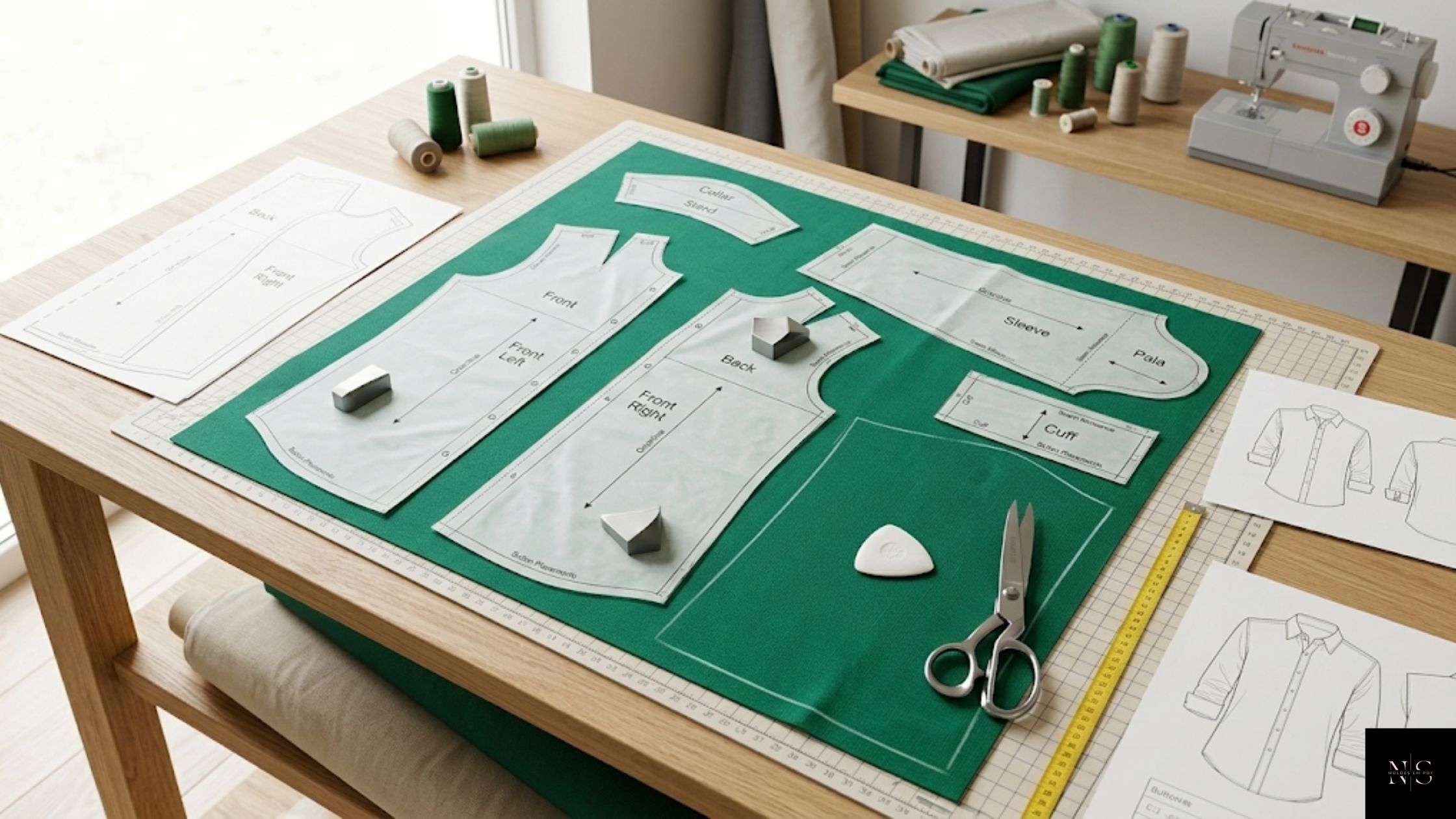 Molde em PDF Camisa Social Raul Infantil impresso em papel para corte de tecido