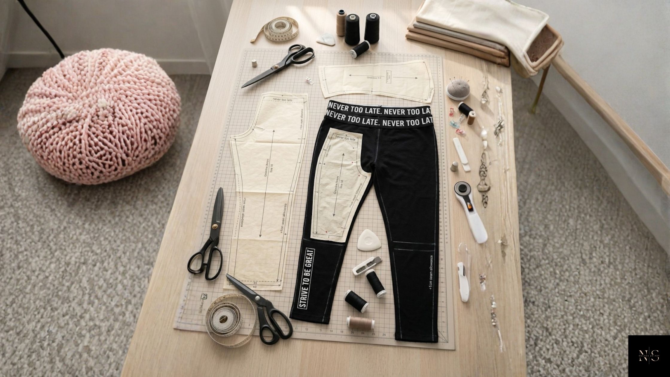 Molde em PDF Calça Legging Nara Infantil com peças de modelagem e margem de costura inclusa