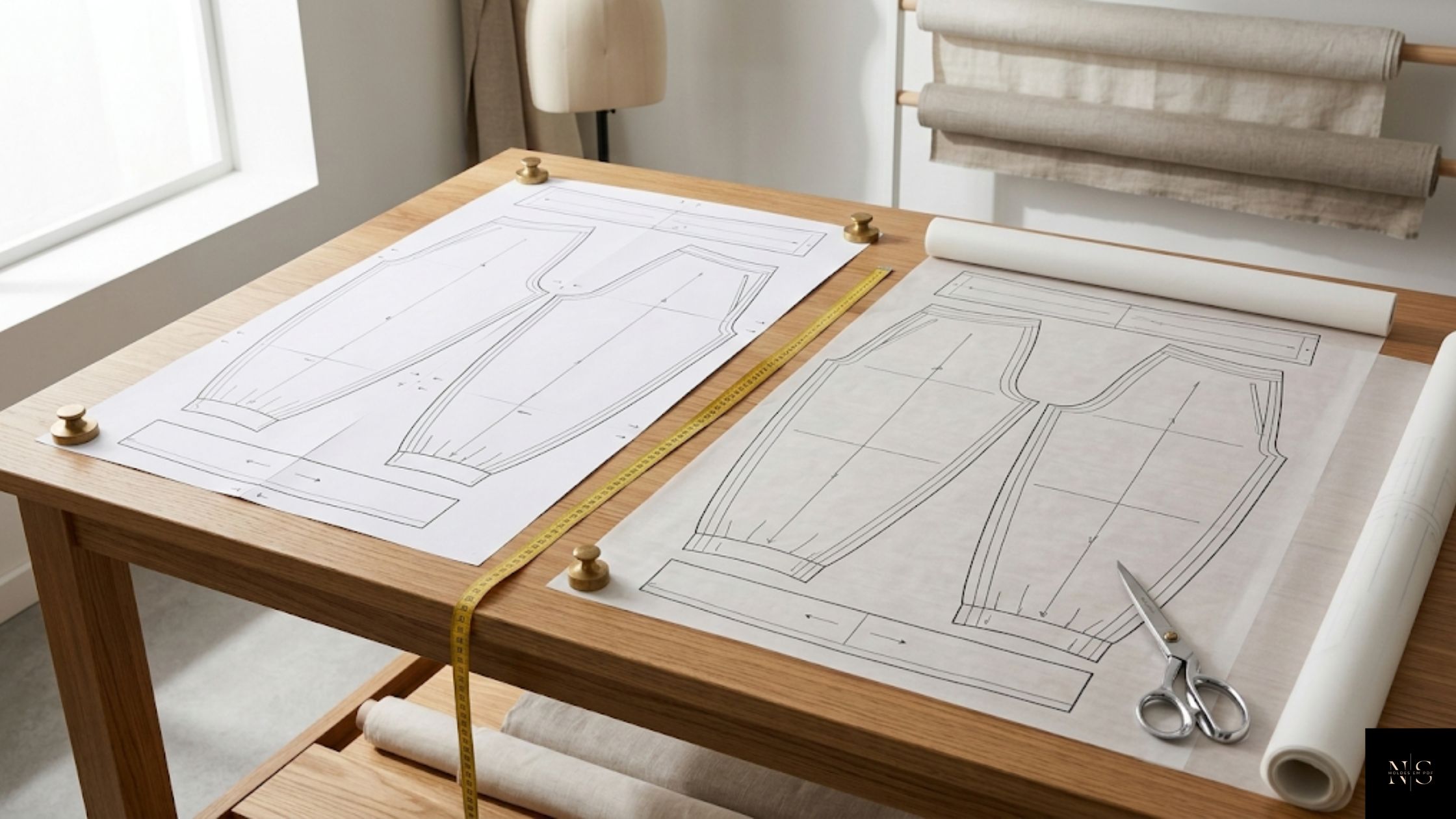 Molde em PDF Calça Saruel Balonê Unissex Infantil com layout A4 e A0 organizado para impressão