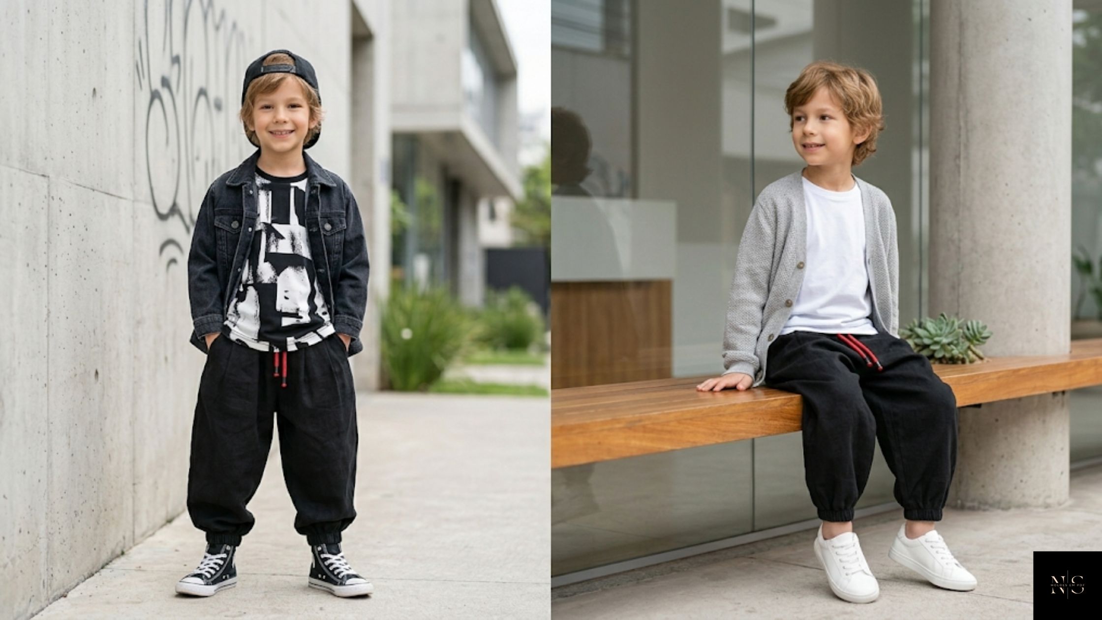 Molde em PDF Calça Saruel Balonê Unissex Infantil em diferentes estilos como urbano e casual