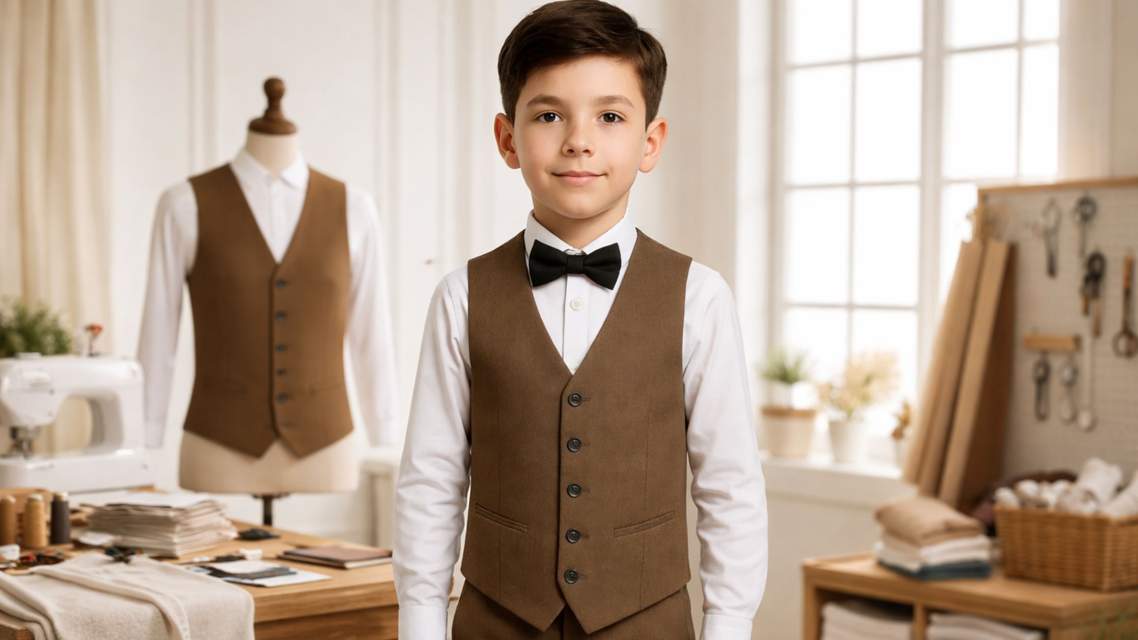 Molde em PDF Colete Social Romero Infantil usado em colete social elegante para criança