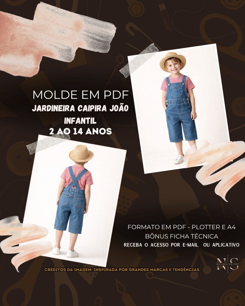 3.4 Jardineira Caipira João Infantil
