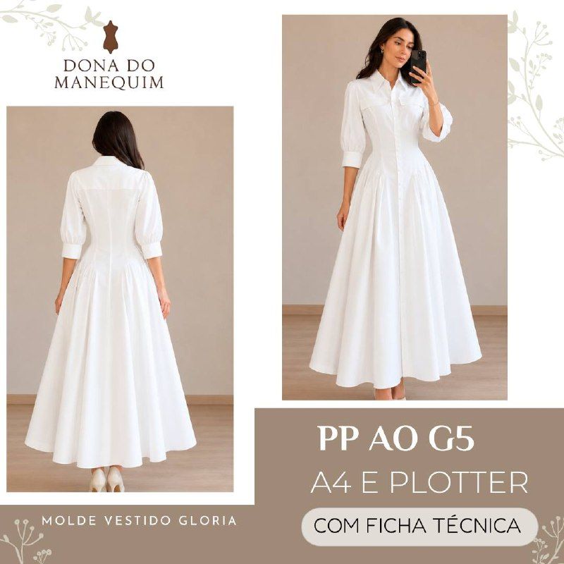MOLDE VESTIDO GLÓRIA