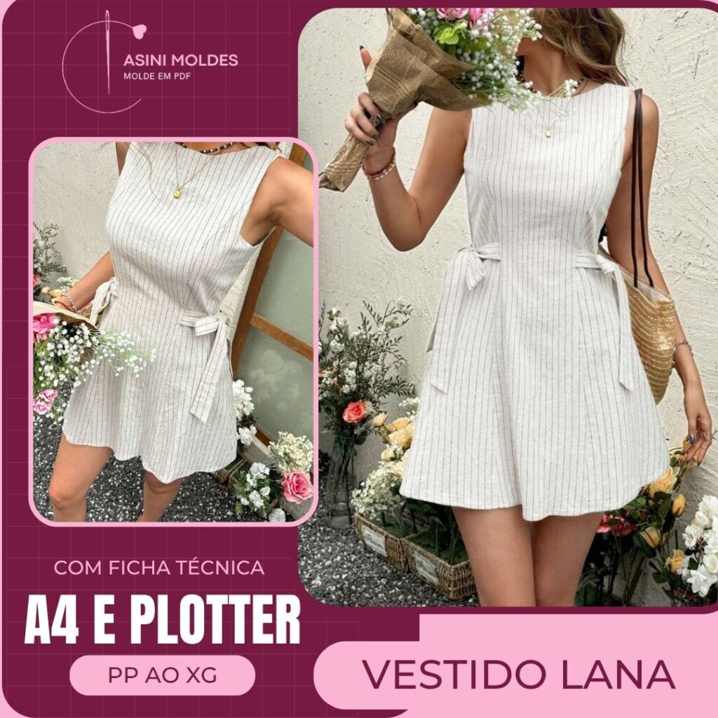 VESTIDO LANA - Molde em PDF