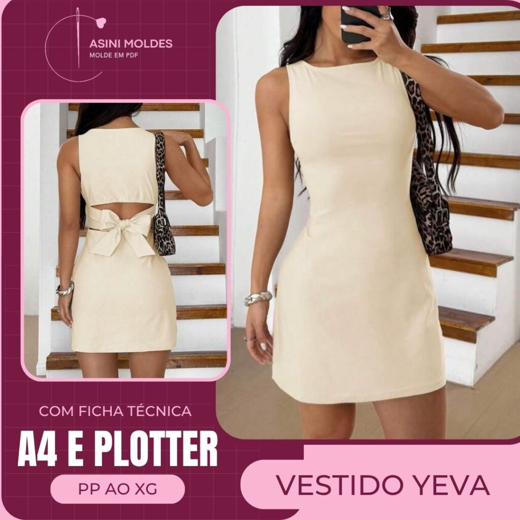 VESTIDO YEVA - Molde em PDF